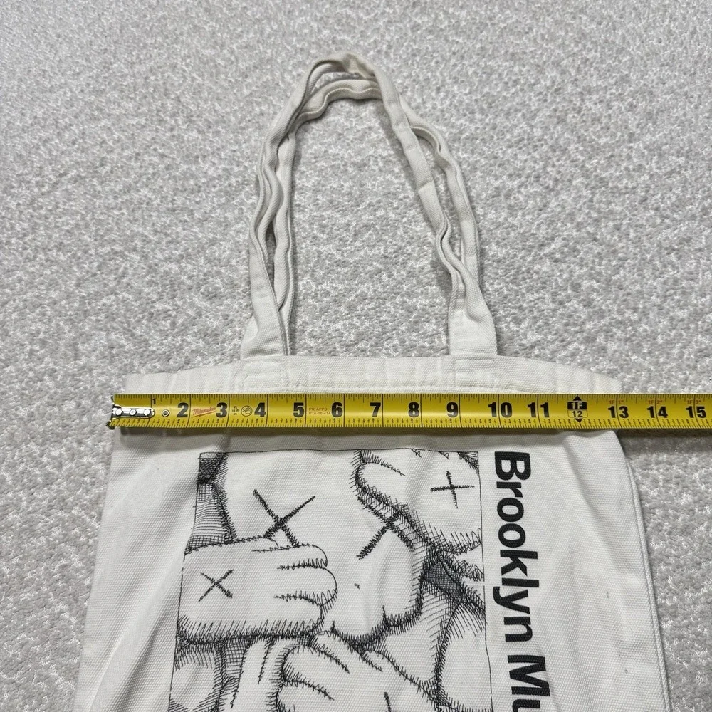 KAWS WHAT PARTY 2021 Brooklyn Museum Exhibition Tote Bag - White PRE OWNED
